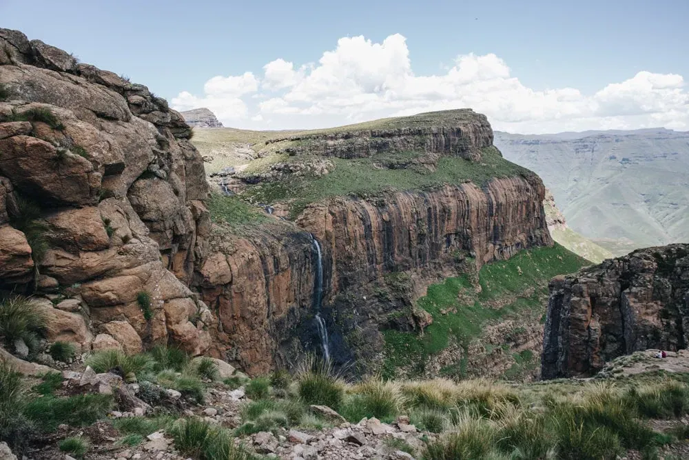 Lush green valley in the Drakensberg