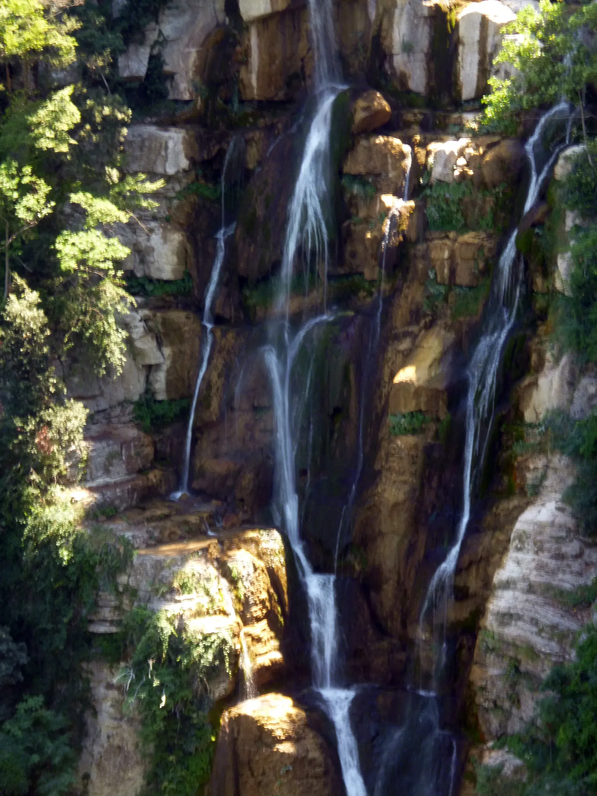Cascate del Rio Verde plunging down a rocky cliff in the Apennine mountains near Borrello
