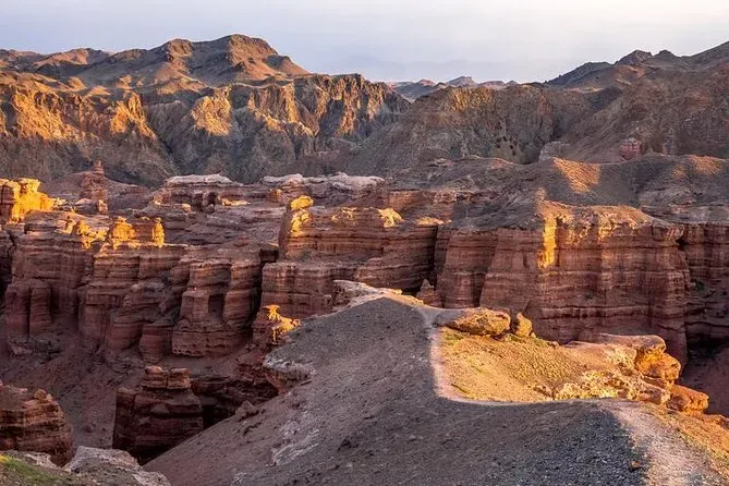 Valley of Castles rock formations in Charyn Canyon Kazakhstan